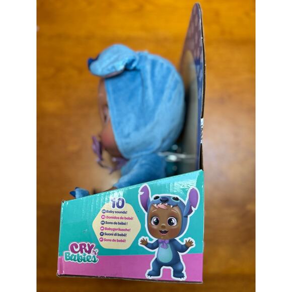 Cry Babies Disney Nurturing Baby Doll Dressed as Stitch, New in Box - Picture 4 of 5